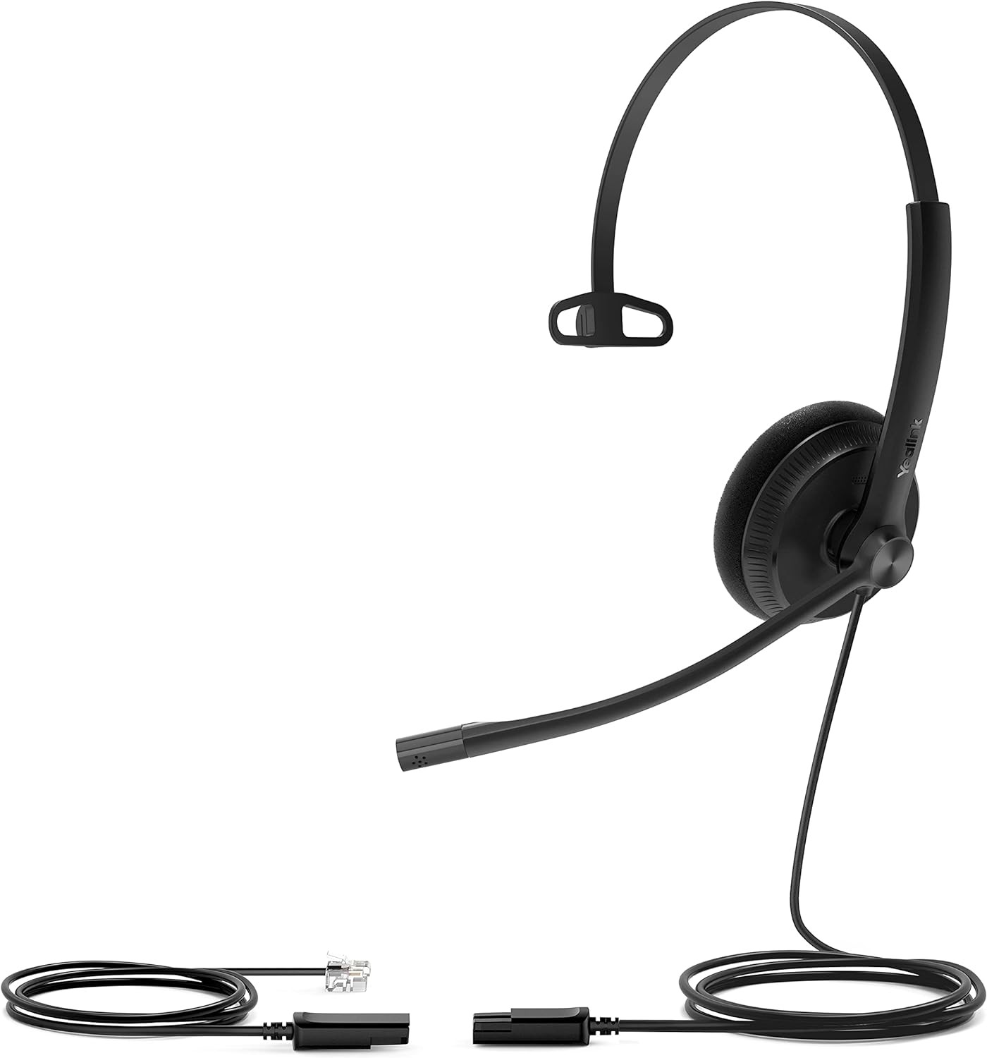 Yealink 37616 YHS34 Lite Mono Wideband Noise-Canceling Wired Headset with RJ9, QD Cord