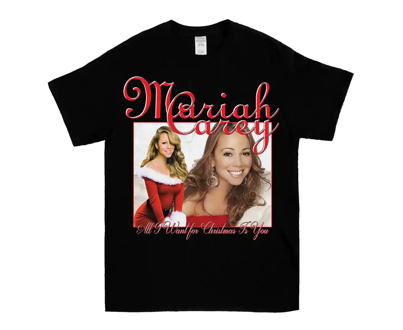 Mariah Carey All I Want T Shirt – Black