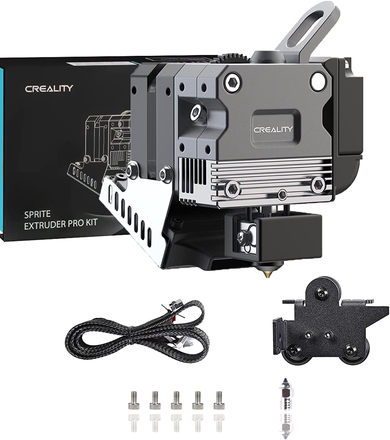 Official Creality Sprite Extruder Pro Kit, Direct Drive Extruder, Ender 3 Extruder, All Metal Dual Gear Feeding Design for Ender-3/Ender-3 Pro/Ender-3 Max/Ender-3 V2/Ender 3 S1/CR 10 Smart Pro