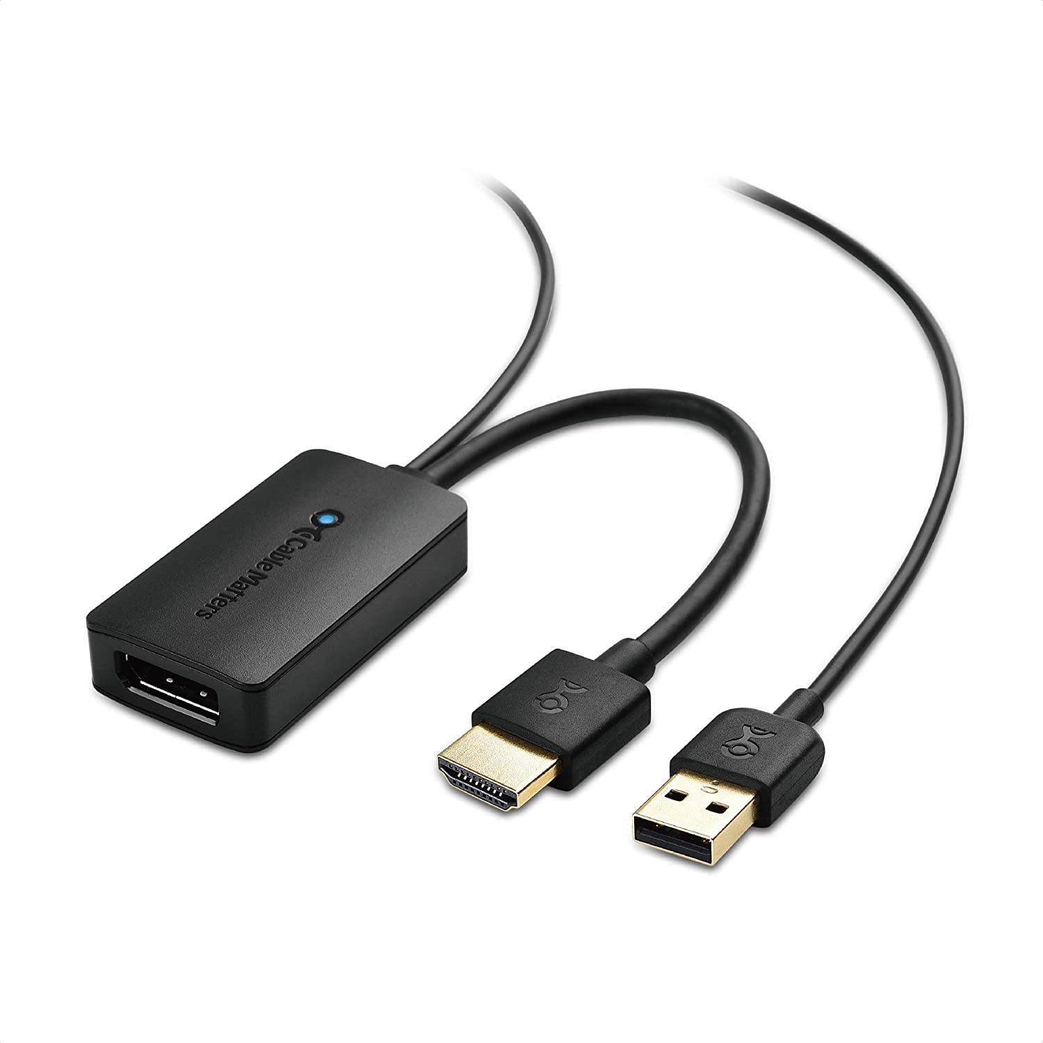 Cable Matters HDMI to Displayport Adapter (DP to HDMI, HDMI to DP Adapter) with 4K Video Resolution Support