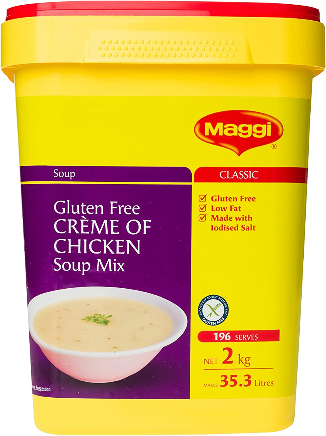 Maggi Gluten Free Crème of Chicken Soup Mix, 2Kg (Makes 35.3 Litres, 196 Serves)