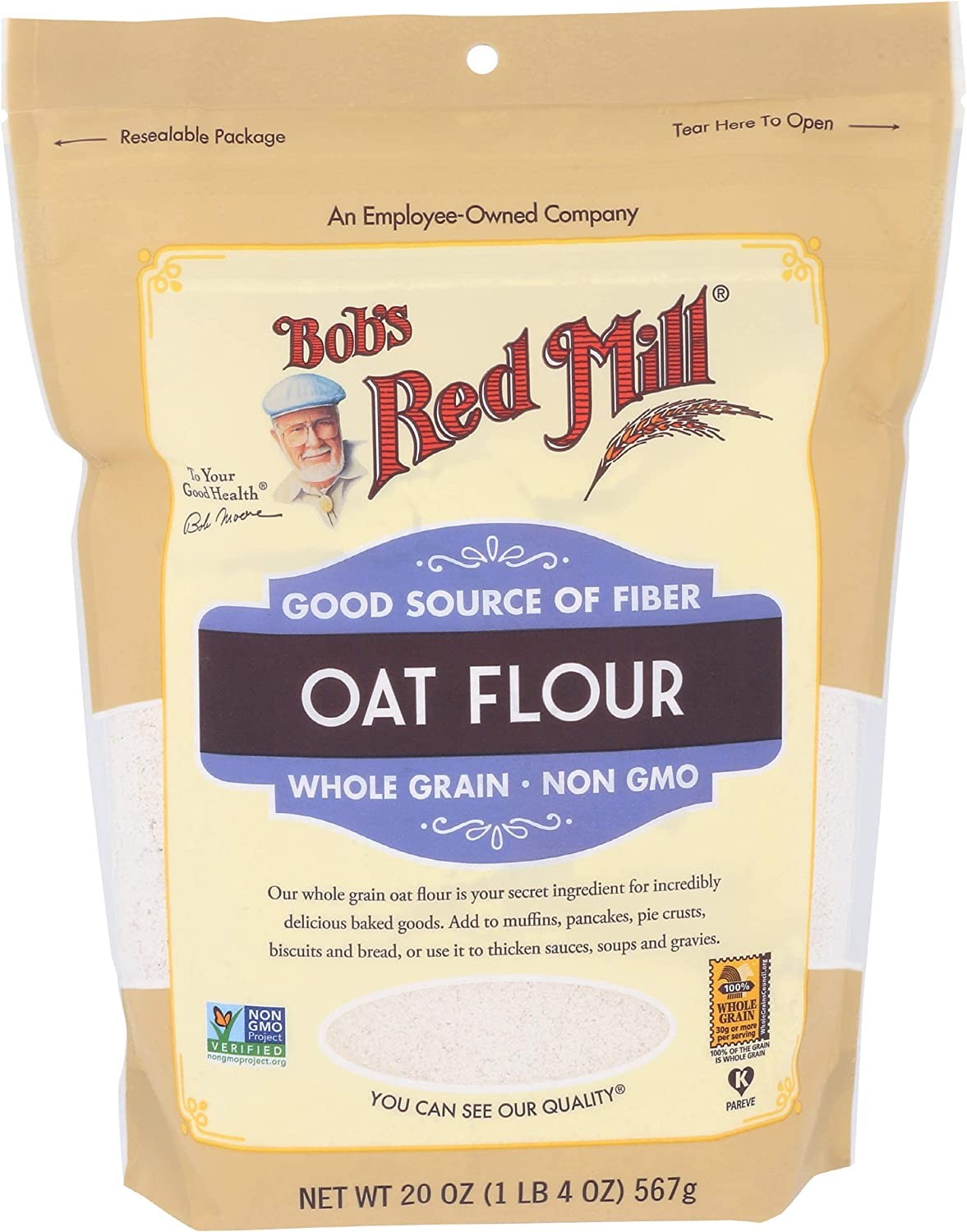 Bob’S Red Mill Wholegrain Oat Flour, 567 G