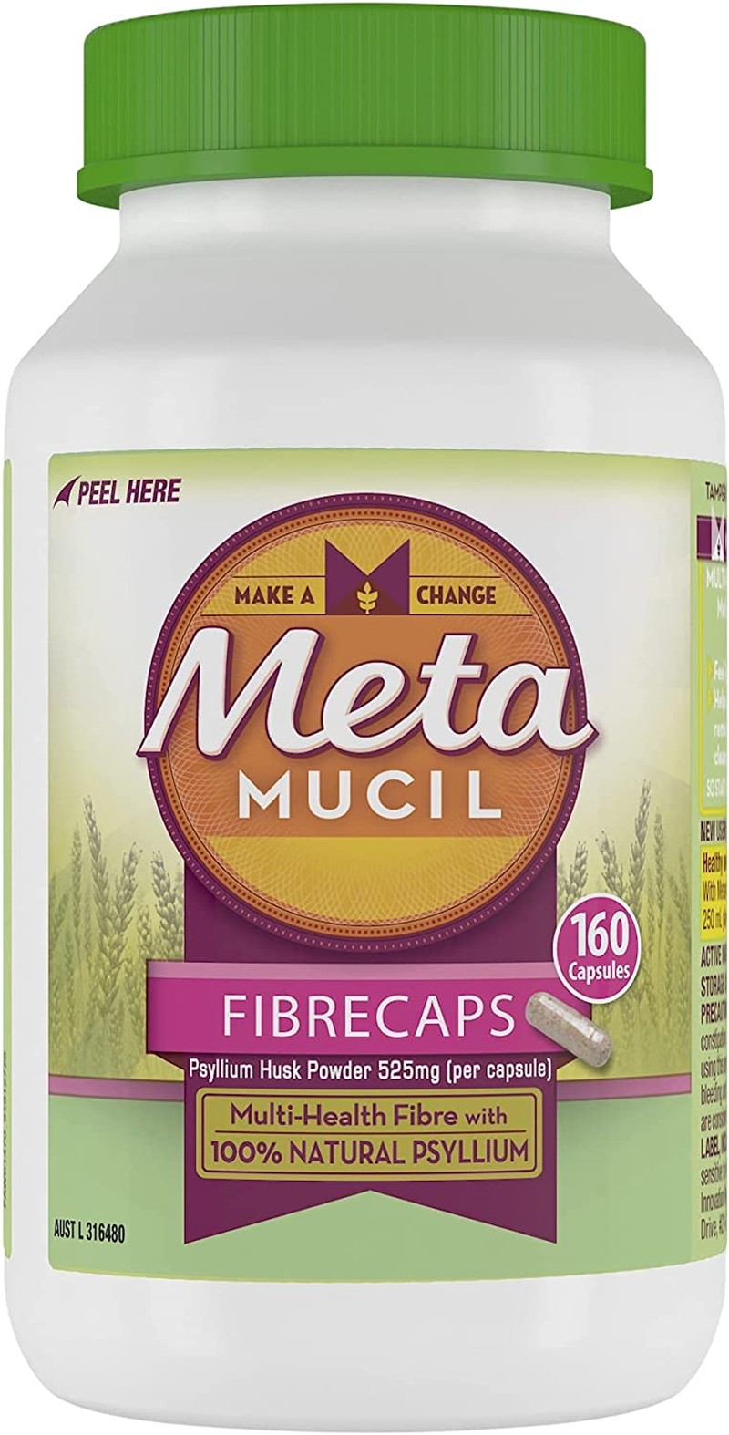 Metamucil Daily Fibre Supplement Caps, 160 Doses