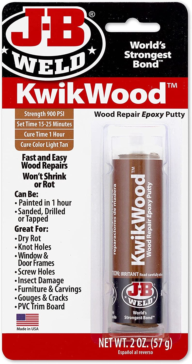 JB Weld Kwikwood Epoxy Putty, 1 Oz