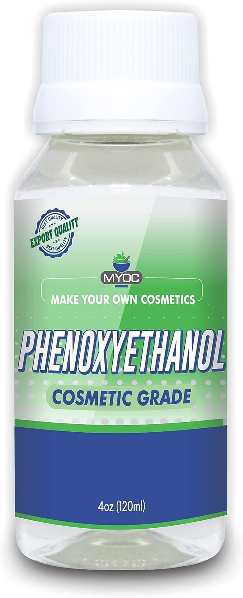 Myoc Phenoxyethanol Liquid | Liquid for Preservative,Used in Skin Moisturizer, Sunscreen, Acne Care, Hair Care, Baby Products, Cosmetic Products (120 Ml)