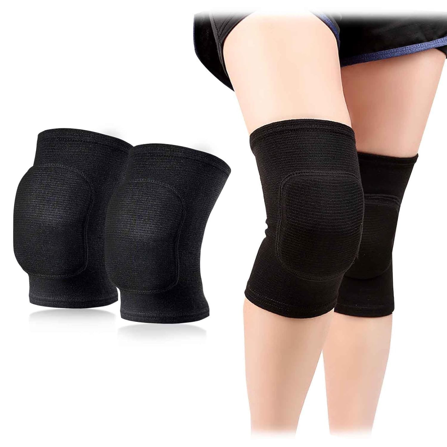 Volleyball Knee Pads for Dancers, Soft Breathable Knee Pads for Men Women Kids Knees Protective, Knee Brace for Volleyball Football Dance Yoga Tennis Running Cycling Workout Climbing(S)