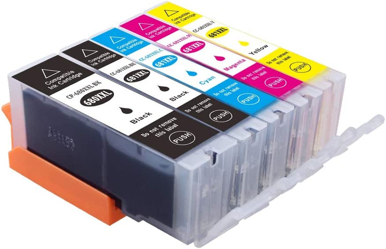 Myink Compatible 680Xl 681Xl Ink Cartridges, PGI-680 XL Cli-681 XL Ink Replacement for PIXMA TR7560 TR8560 TS6160 TS8160 TS9160 Ts8360A(5-Pack)