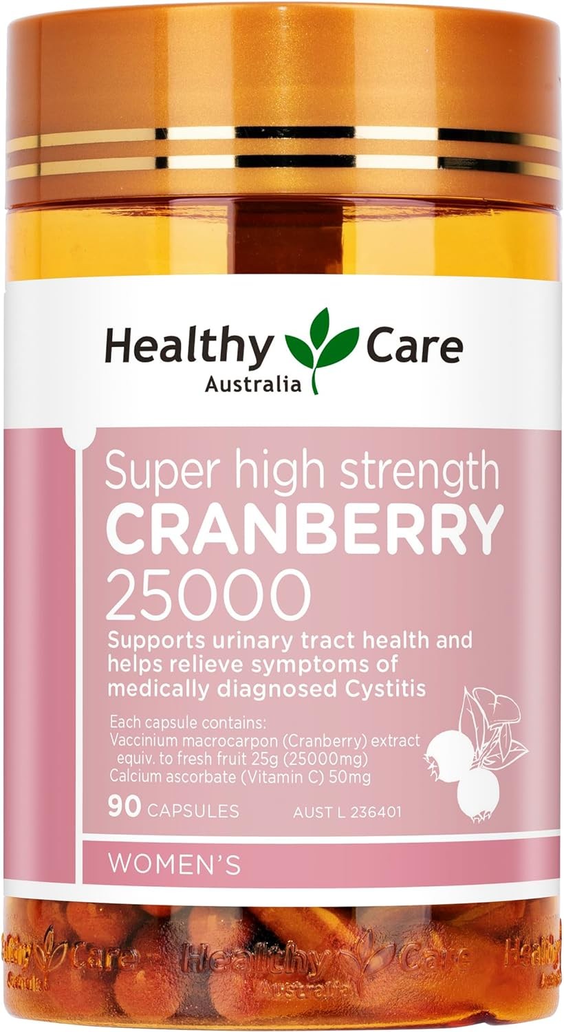 Healthy Care 25000Mg Super Cranberry – 90 Capsules Pink | Supports Urinary Tract Health