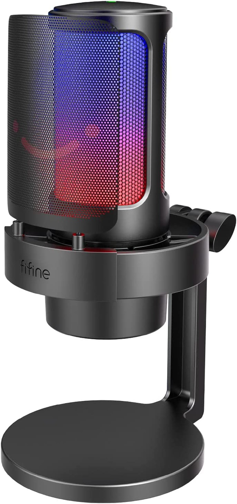 Gaming PC Microphone, Fifine Ampligame USB Desktop Condenser RGB Control Mic for Recording Streaming Podcast Youtube on Mac/Computer/Ps4/Ps5, with Mute Button, Mic Gain, Headphone Jack, Monitoring-A8