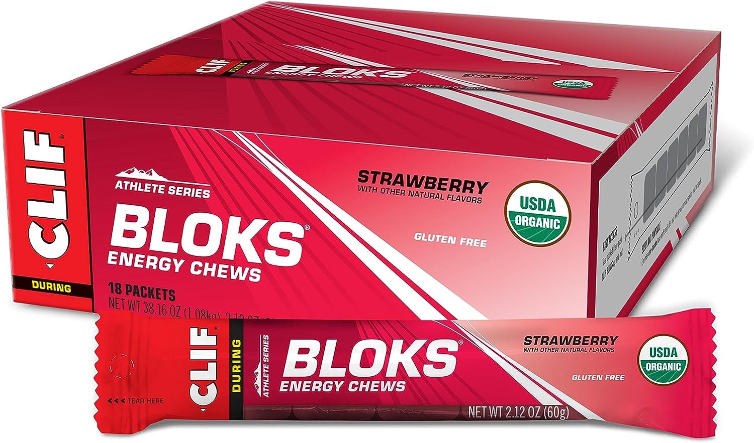 CLIF Shot Bloks Energy Chews Strawberry 18X60G