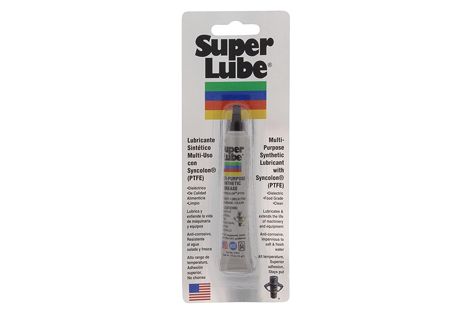 Super Lube 21010 Synthetic Grease (NLGI 2) Blistered ? Oz Tube