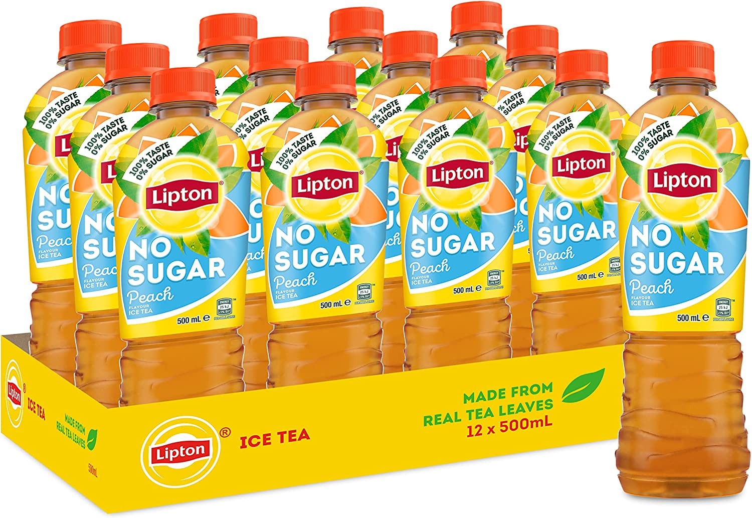 Lipton Ice Tea Peach No Sugar 500ML X 12 Pack