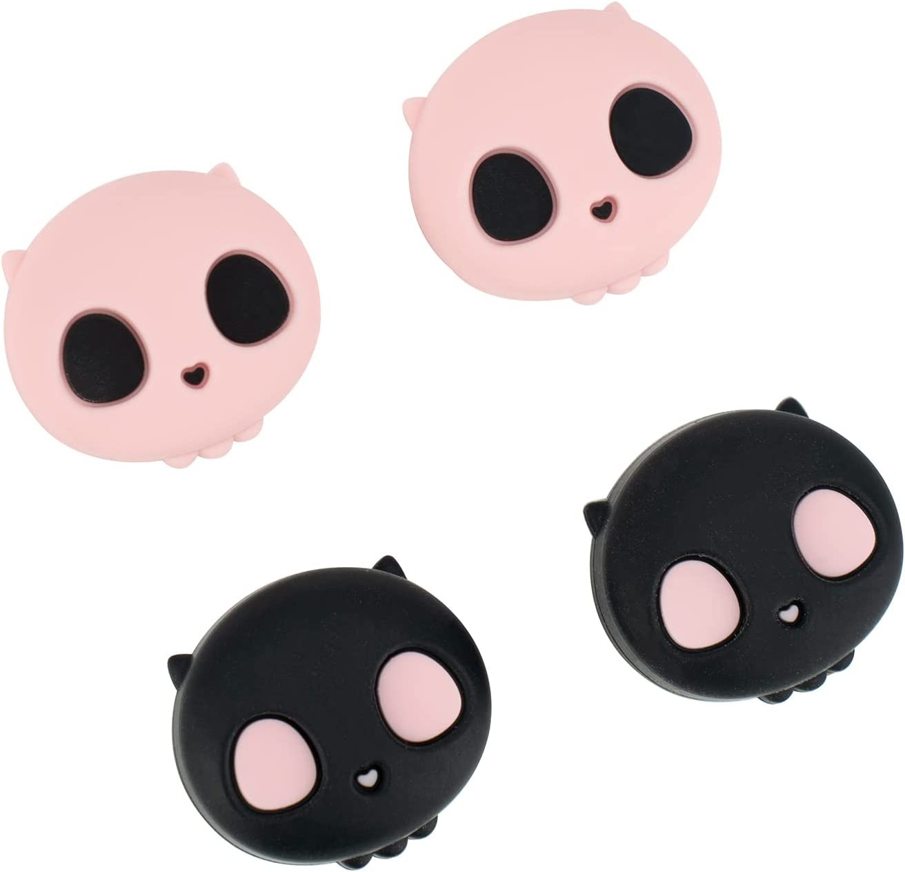 Geekshare Halloween Cute Xbox One Controller Thumb Grips, Soft Silicone Thumbsticks Cover Caps Set Compatible with Xbox One Controller, 2 Pair / 4 Pcs – Pink Skull