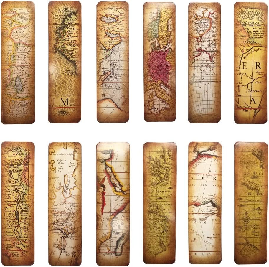 Vintage Style Bookmarks for Women Men, 30PCS (The Secret of Map)