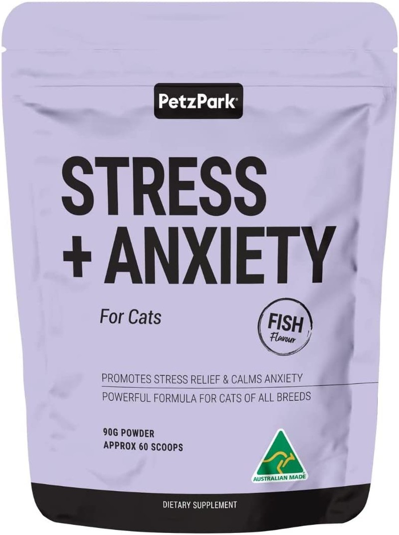 Cat Stress Anxiety Calming Supplement – Feline Relax Powder Made in Australia