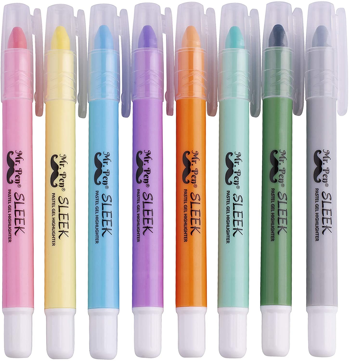 Mr. Pen- Bible Highlighters, Pastel Gel 8 Pack, Assorted Colors, Highlighters No Bleed, Highlighter, Highlighter Set, Dry Markers