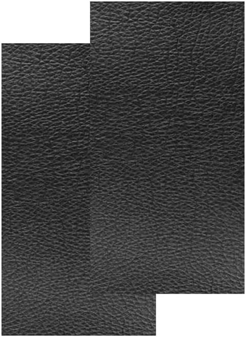 WALFESHOO 2Pcs 20X10Cm Black Leather Repair Patch, Self-Adhesive PU Leather Repair Patch for Couch, Sofa Chair Furniture, Car Seat, Jackets, Handbags