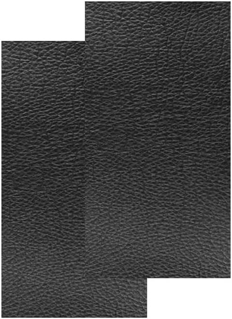 WALFESHOO 2Pcs 20X10Cm Black Leather Repair Patch, Self-Adhesive PU Leather Repair Patch for Couch, Sofa Chair Furniture, Car Seat, Jackets, Handbags