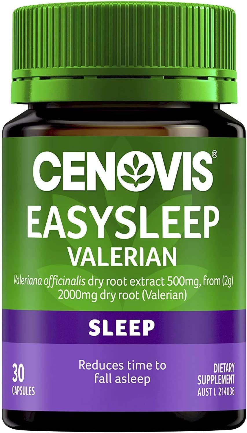 Cenovis Easy Sleep Valerian 2000Mg for Reducing Restlessness and Relaxing the Nervous System in Traditional Western Herbal Medicine – 30 Capsules