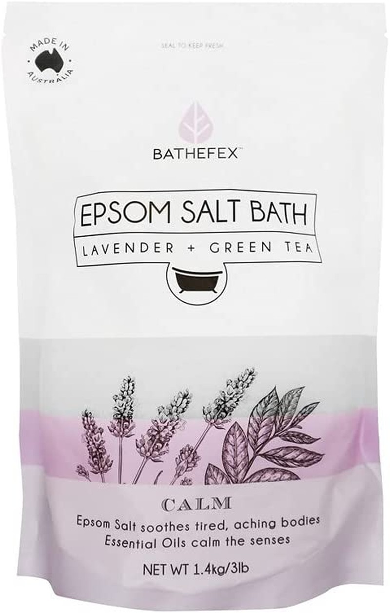 Bathefex Lavender and Green Tea Epsom Salt Bath, 1.4Kg