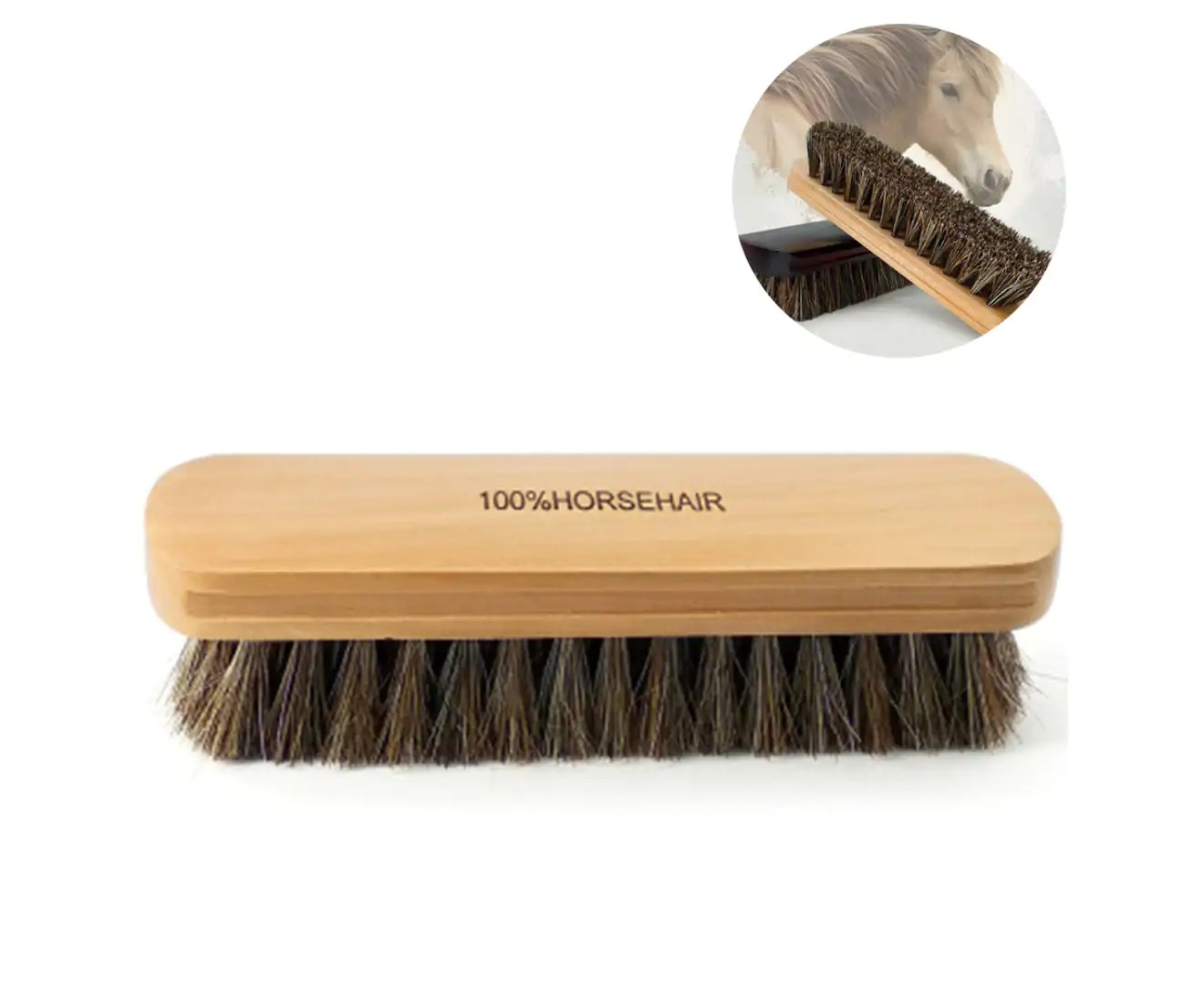 Fine Horsehair Soft Leather Cleaning Brush for Cleaning Upholstery