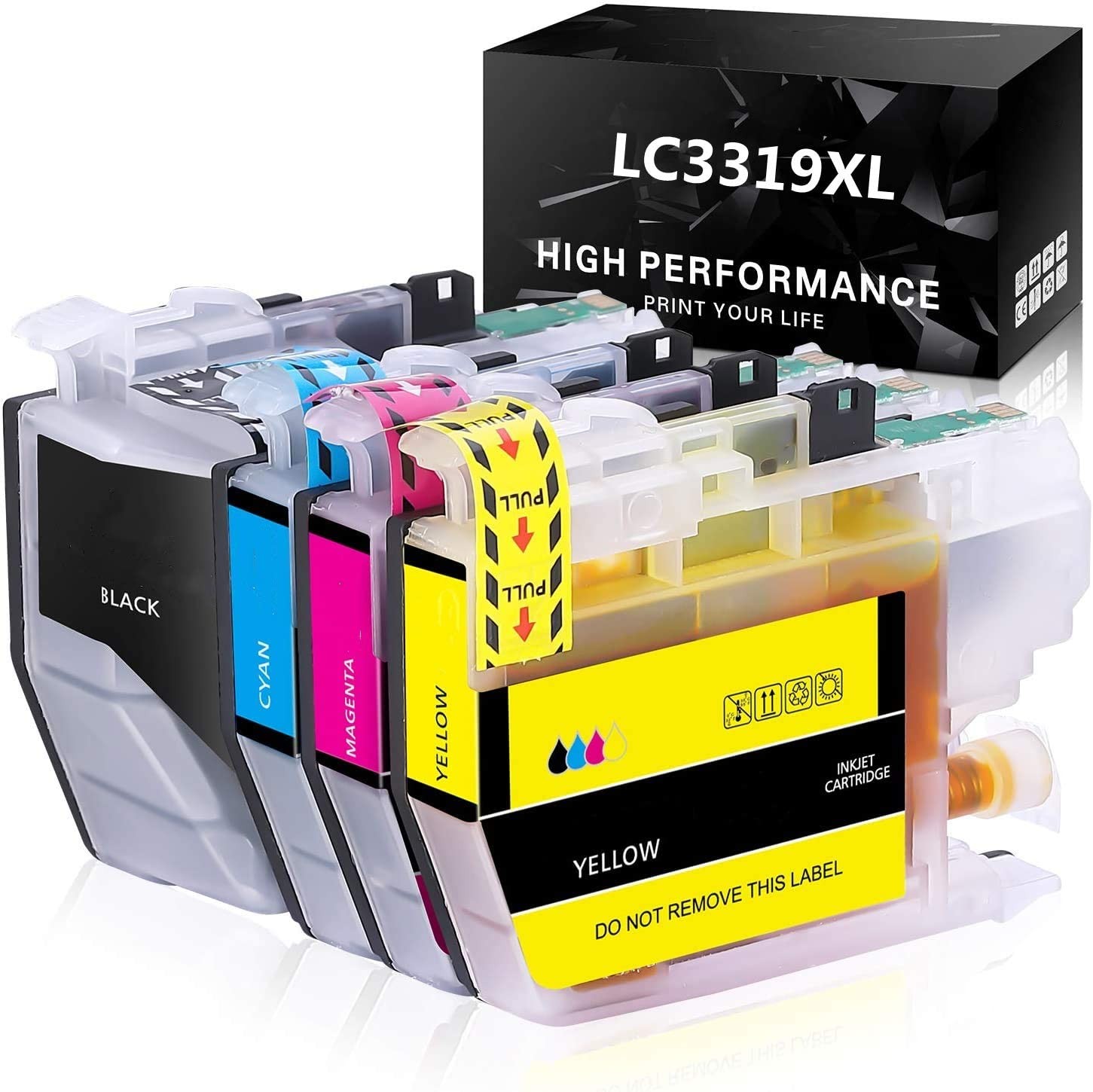 4 Pack LC3319XL LC-3319XL Ink Cartridge Compatible with Brother MFC J5330DW J5730DW J6530DW J6730DW J6930DW (1BK1C1M1Y)