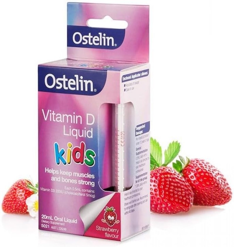 Ostelin Kids Vitamin D Liquid – D3 for Childrens Bone Health and Immune Support – 20Ml