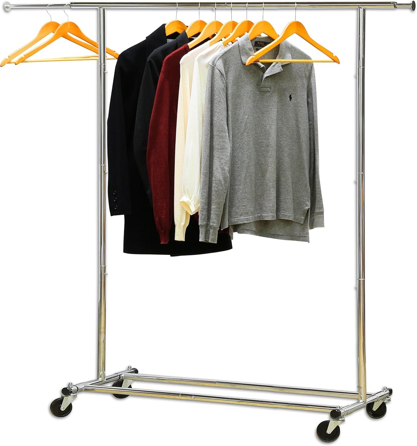 Simplehouseware Heavy Duty Clothing Garment Rack, Chrome