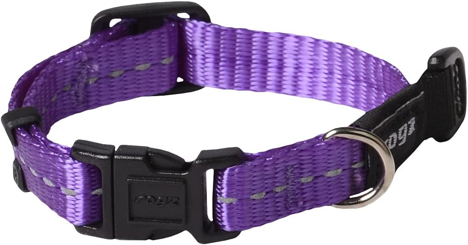 Rogz Classic Reflective Dog Collar Purple Extra Small