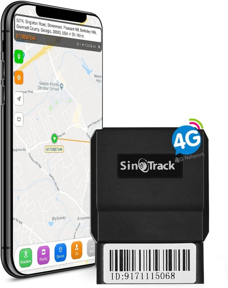 Sinotrack GPS Tracker for Vehicles,St-902L 4G Real-Time Vehicle OBD GPS Car Tracking Device Locator,Obd II GPS Tracker for Car Truck Taxi