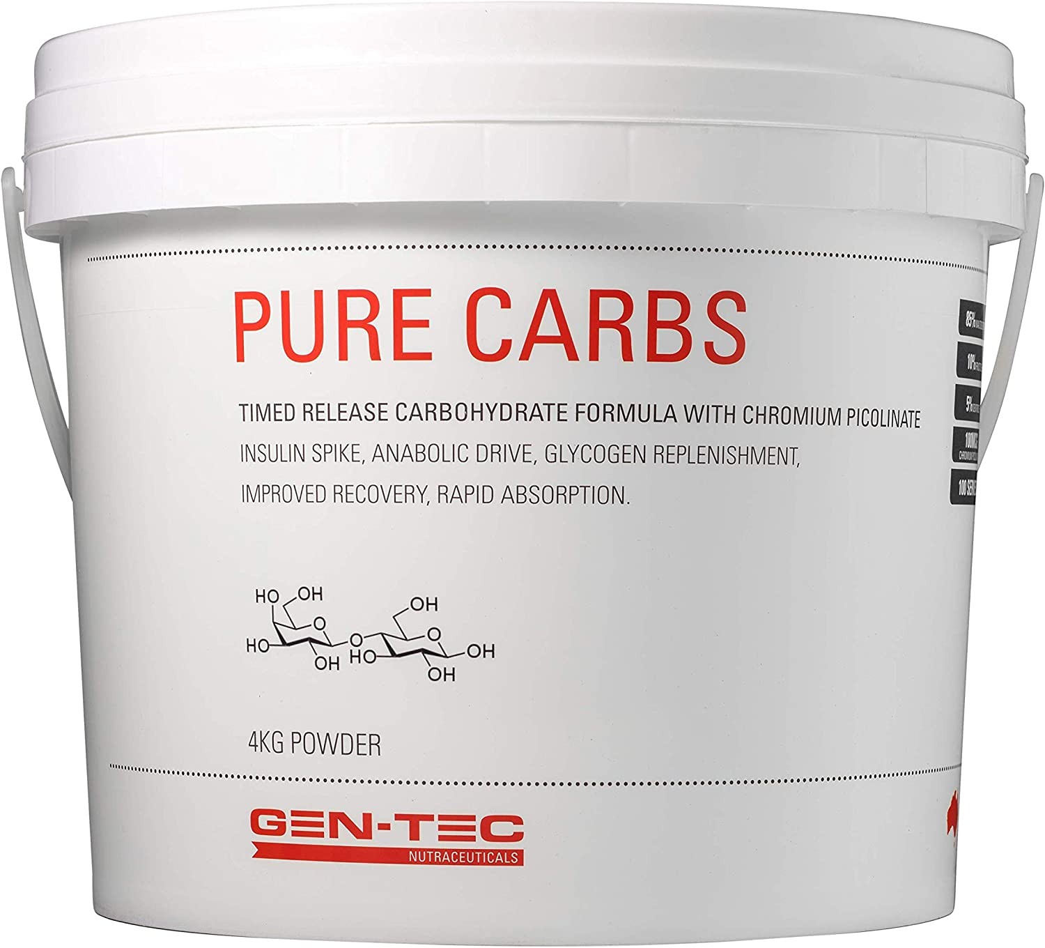 Gen-Tec Nutrition Pure Carbs Dietary Supplement Powder, 4 Kilograms