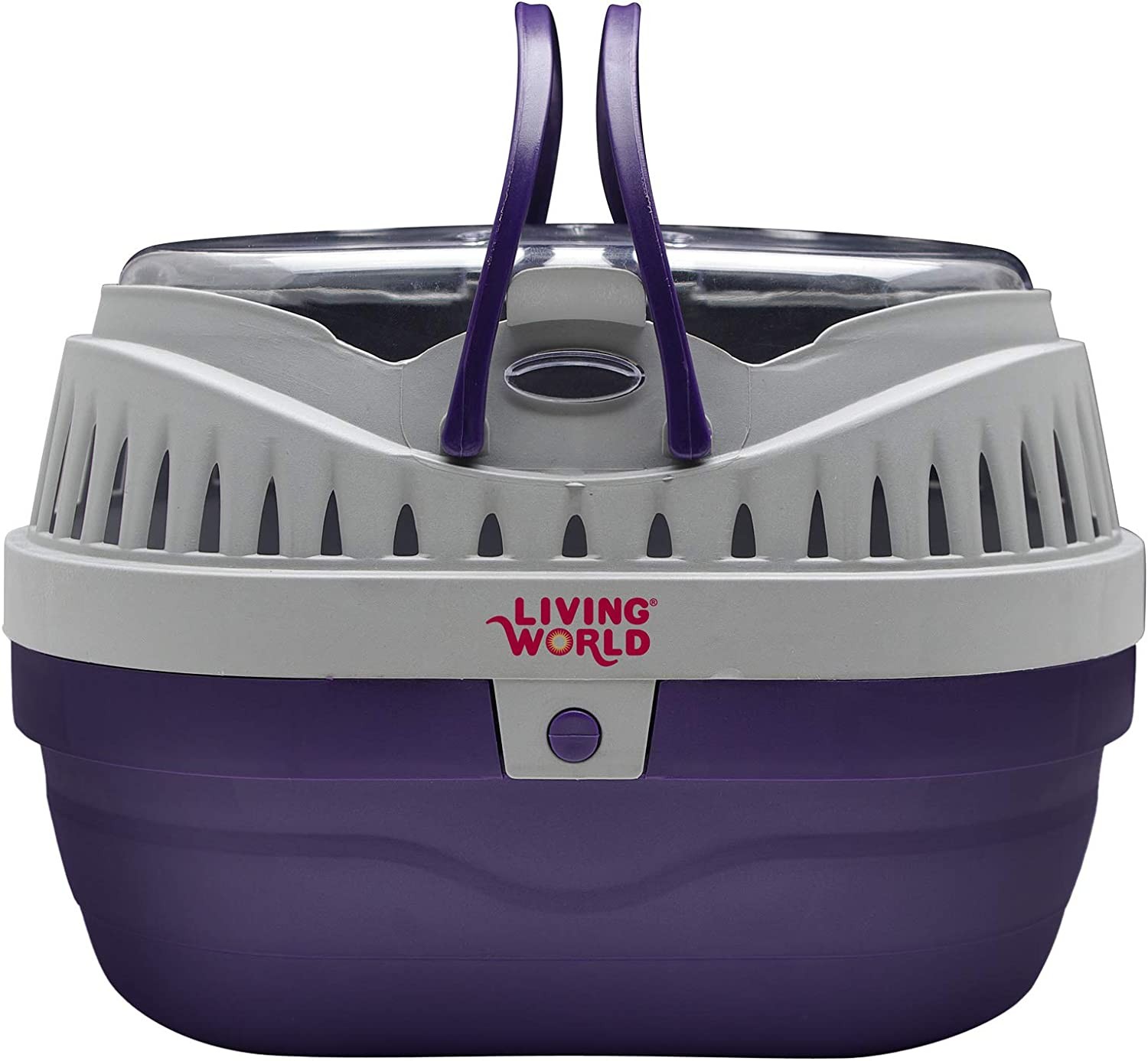 LIVING WORLD 60887 Small Animal Carrier, Purple/Grey