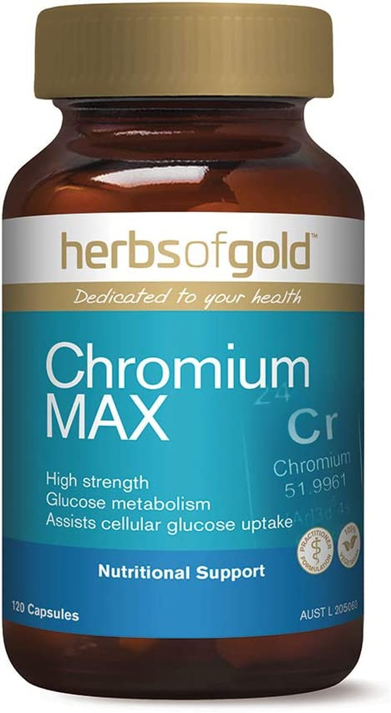 Herbs of Gold Chromium Max 120 Capsules, 120 Count