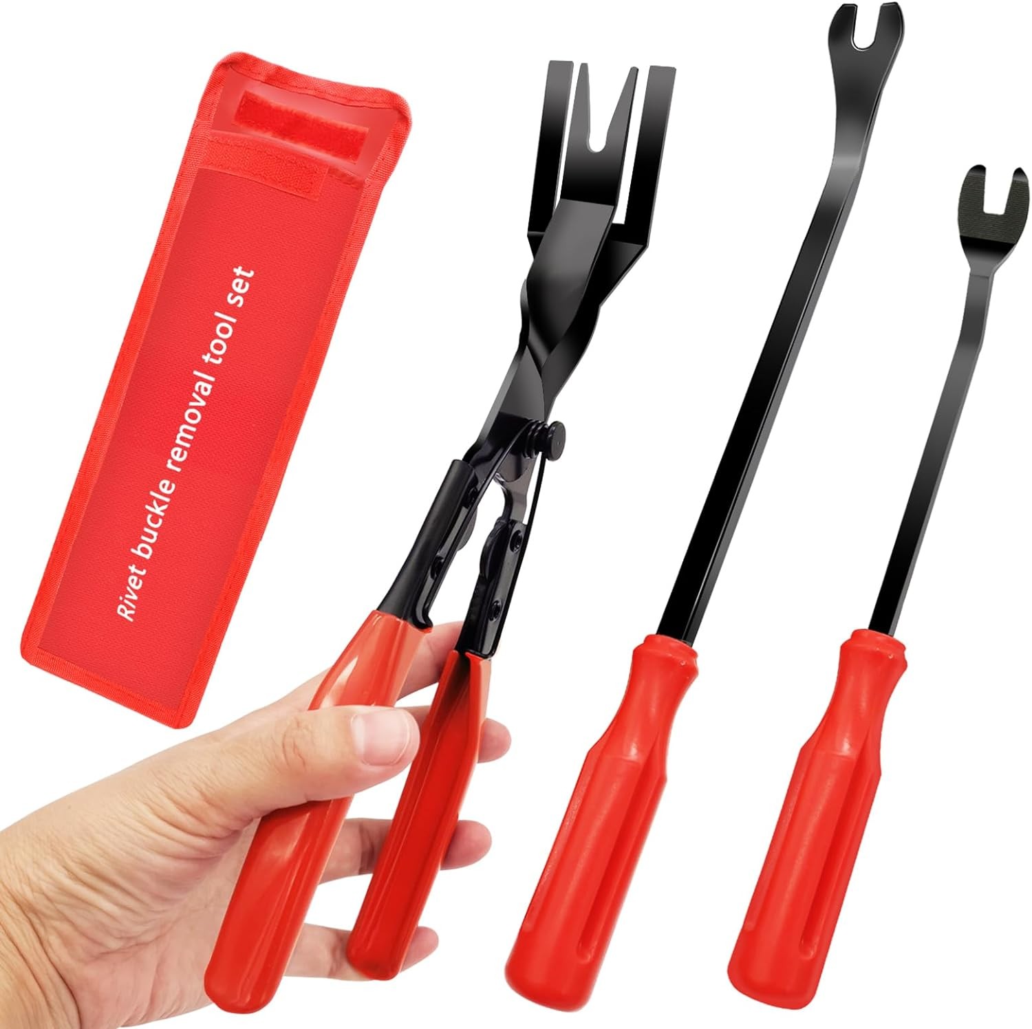 3 Pcs Clip Remover Tool, Clip Pliers Set Fastener Removal Tool , Auto Trim Removal Tool Kit Pry Tool Set Car Door Panel Dashboard Repair Kit