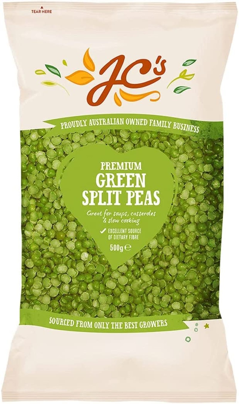 J.C.’S QUALITY FOODS Premium Green Split Peas, 500 G