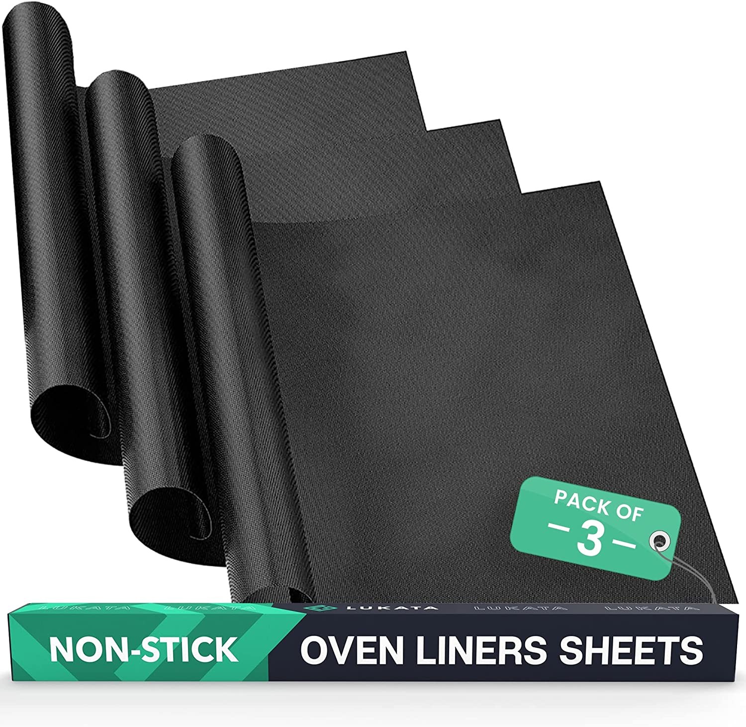 Oven Liner Sheet (3 Pack) – Large 50X40Cm (19.69″ X 15.75″) Reusable Non-Stick Heavy Duty Oven Protectors for the Bottom of Electric Gas Convection & Fan Assisted Ovens