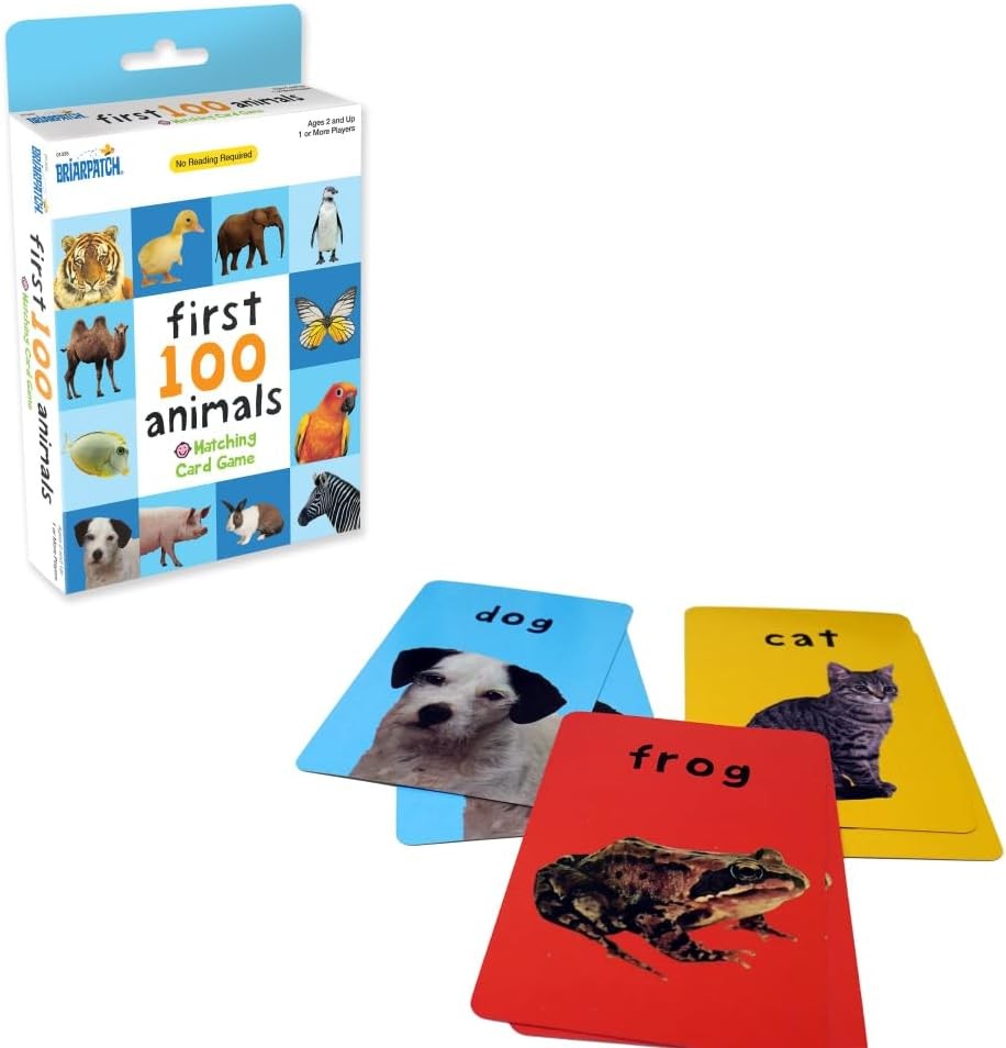 First 100 Animals Matching Card Game Game