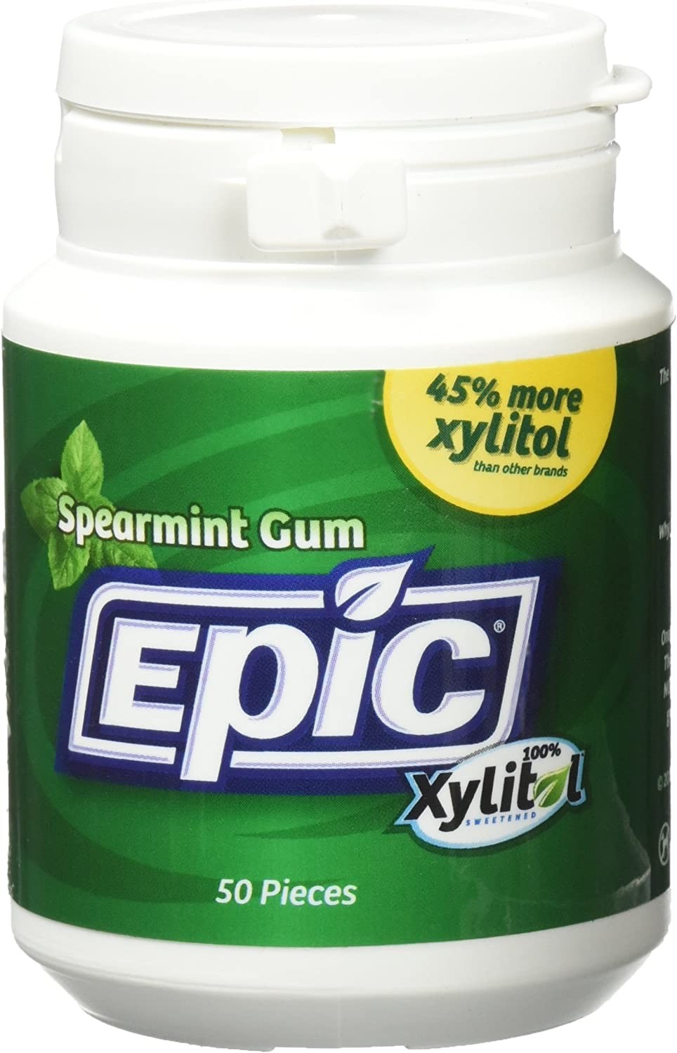 Epic Dental Spearmint Xylitol Gum 50-Pieces