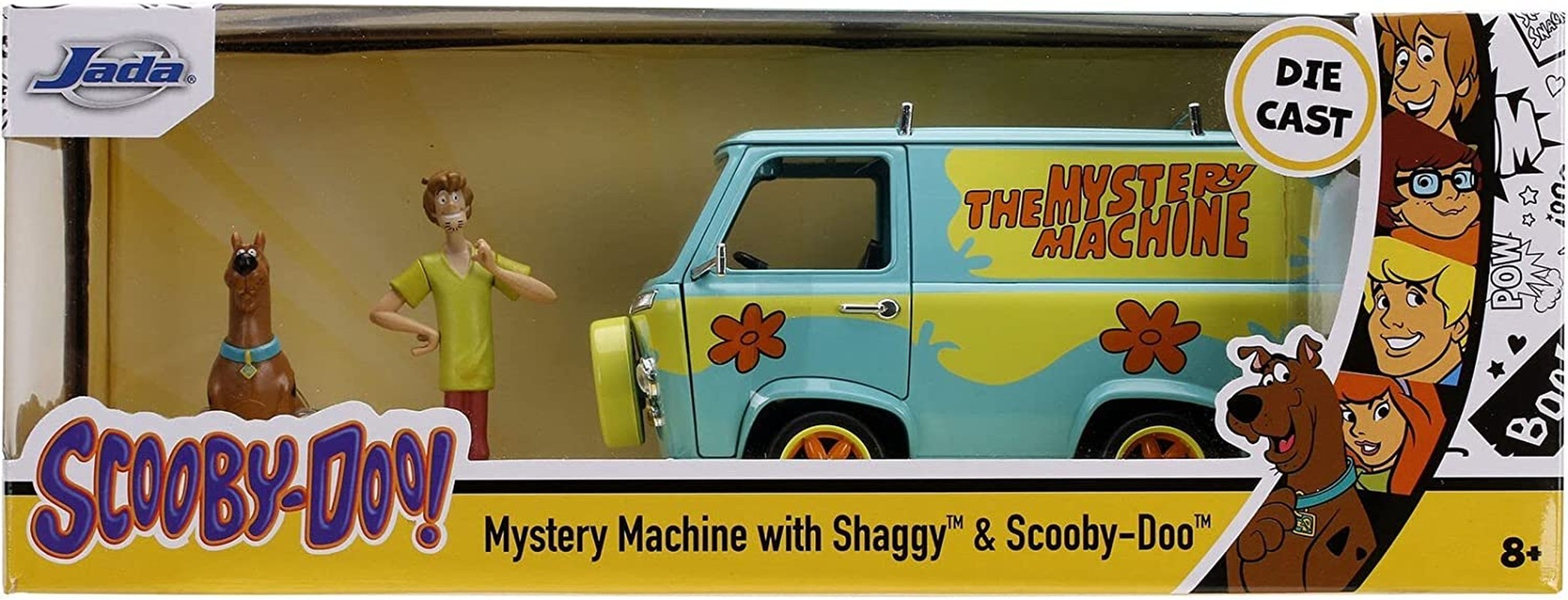 Jada Toys Mystery Machine 1:24 Scale Diecast Van with Scooby Doo & Shaggy Figure