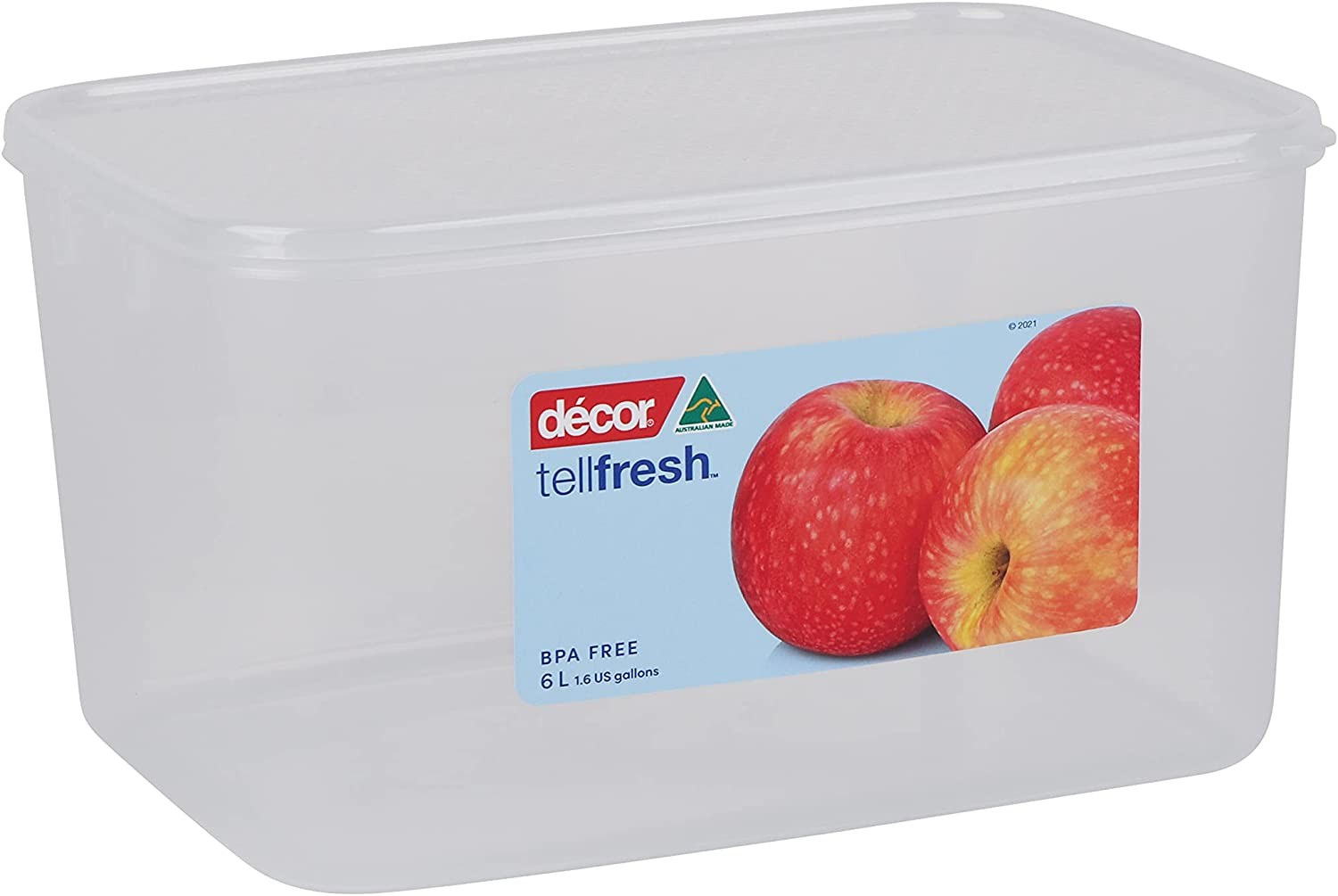 Decor Tellfresh Oblong Food Storer, 6 Litre Capacity, Transparent