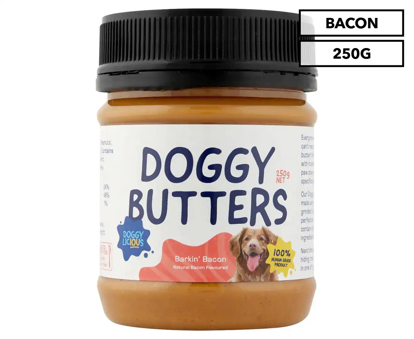 Doggylicious Doggy Butter Barkin’ Bacon 250G