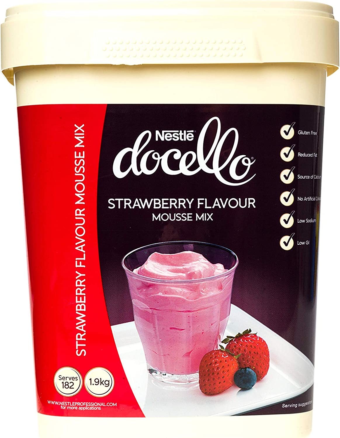 NESTLÉ Docello Strawberry Flavour Mousse Mix, 1.9Kg