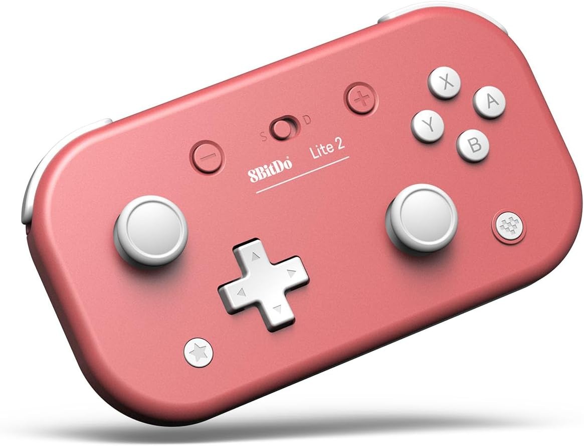 8Bitdo Lite 2 Bluetooth Gamepad for Switch, Switch Lite, Android and Raspberry Pi (Pink)