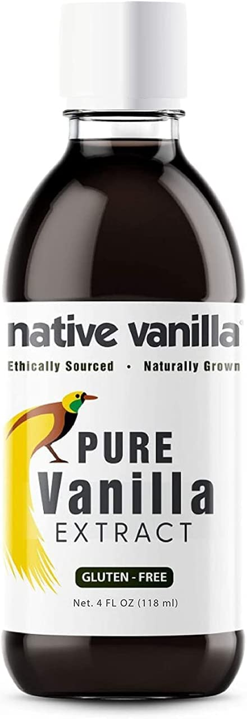 Native Vanilla Pure Vanilla Extract – 118Ml (4 Oz) – Made from Premium Vanilla Bean Pods – for Chefs and Home Cooking, Baking, and Dessert Making – Made with Real Vanilla Beans