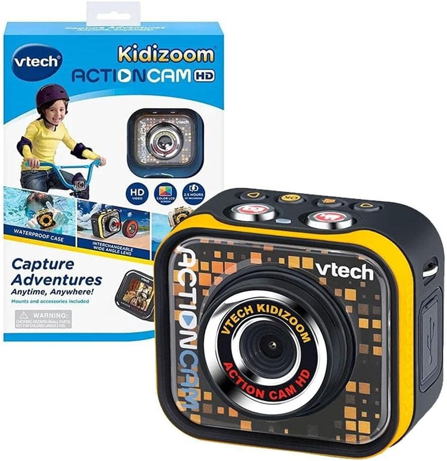 Vtech – Kidizoom HD Action Cam – Kid’S Digital Camera for Outdoor Sports, Water Proof Video – 520203 Multi-Colour Box Size: 20 X 27.9 X 5.8Cm