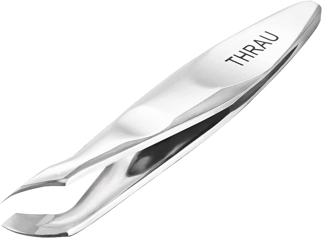 THRAU Mini Cuticle Trimmer for Manicure and Pedicure, Stainless Steel Cuticle Nipper, Precise Pointed Tip Cuticle Clipper for Trim Nail and Dry Skin