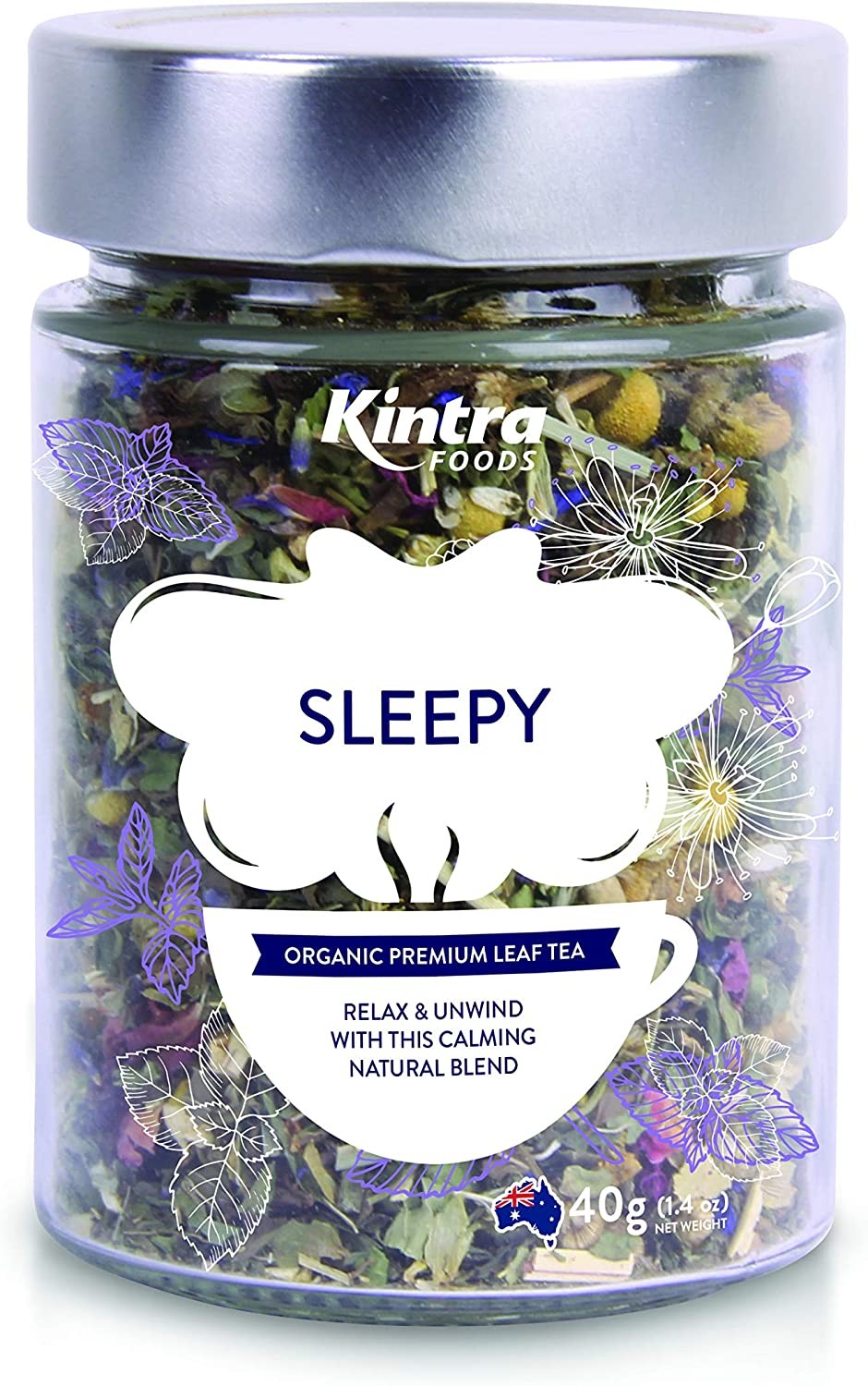 Kintra Foods Organic Premium Sleepy Loose Leaf Tea, 40G