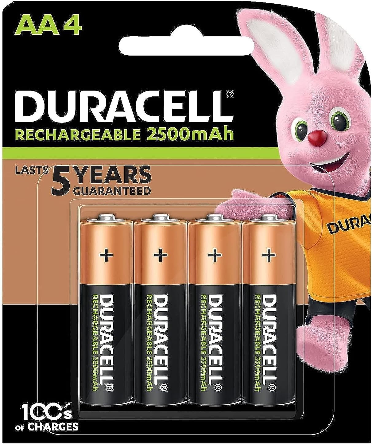 Duracell Rechargeable AA Nimh 2500Mah Battery (4 Pcs)