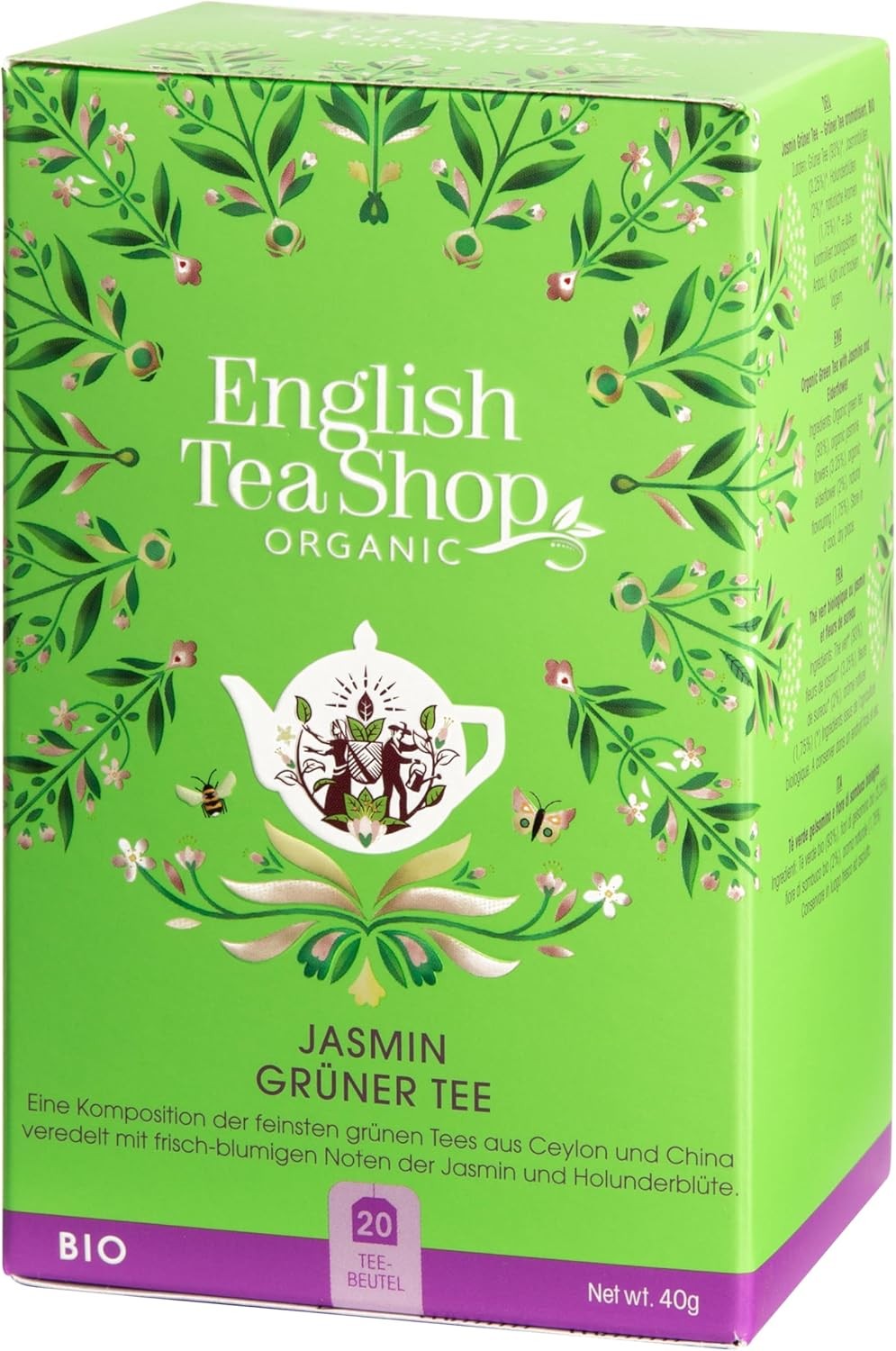 English Tea Shop Organic Jasmine Green 20 Teabags