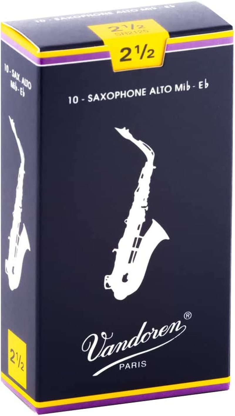 Vandoren SR2125 Alto Sax Traditional Reeds Strength 2.5; Box of 10